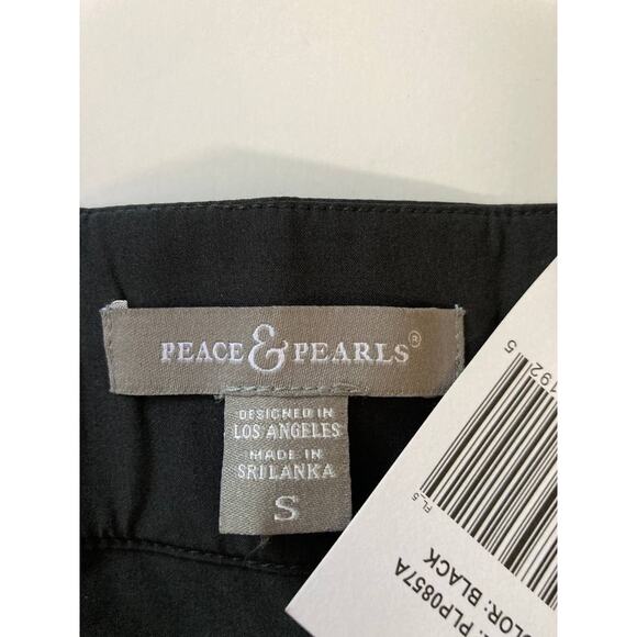 Black Ankle Tapered Pants Small Stretchy Lightweight Career Pockets NWT - Picture 7 of 9